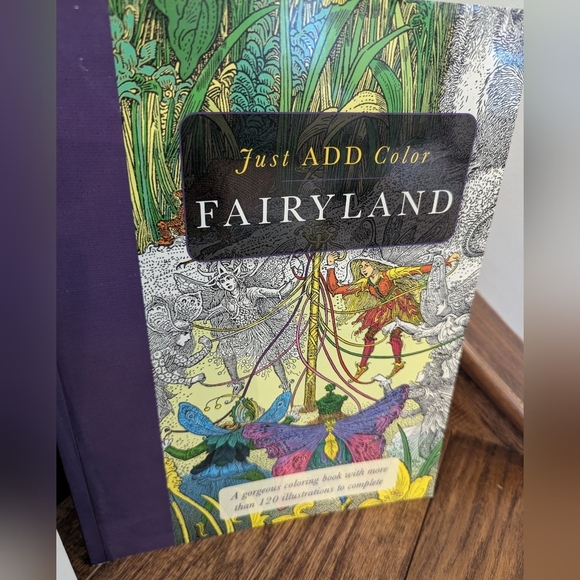 The Fairyland Colouring Book & Fairies in Wonderland 2 Coloring Books for adults - Picture 2 of 11